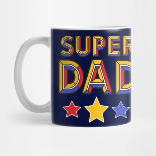 Colorful Super Dad Design Mug